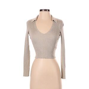 Abercrombie & Fitch Beige V-Neck Sweater